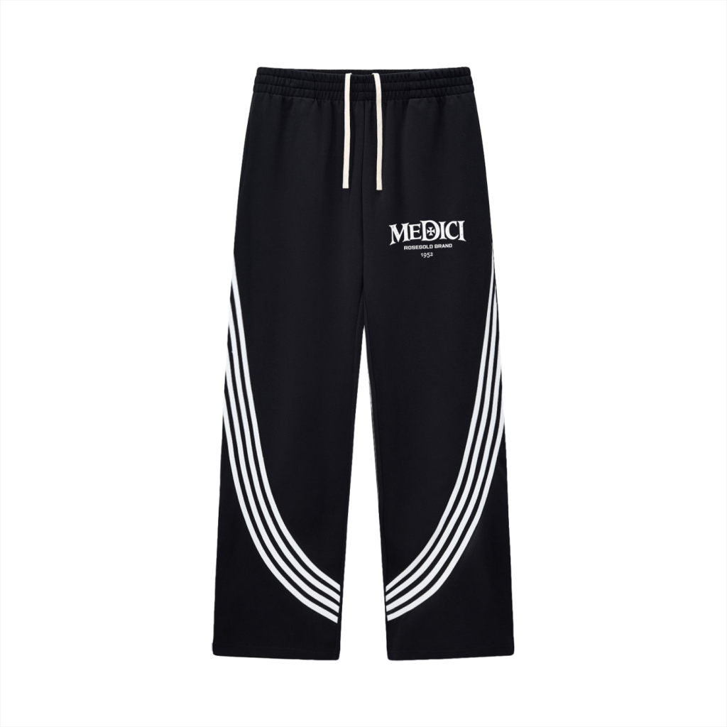 Medici Curved-Stripe Straight Sweatpants