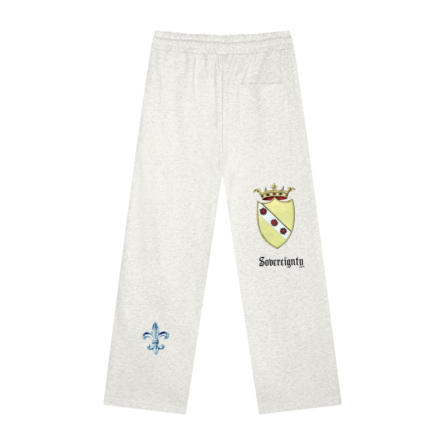 Sacred Sovereignty Collage Sweatpants — Light Heather Gray — back