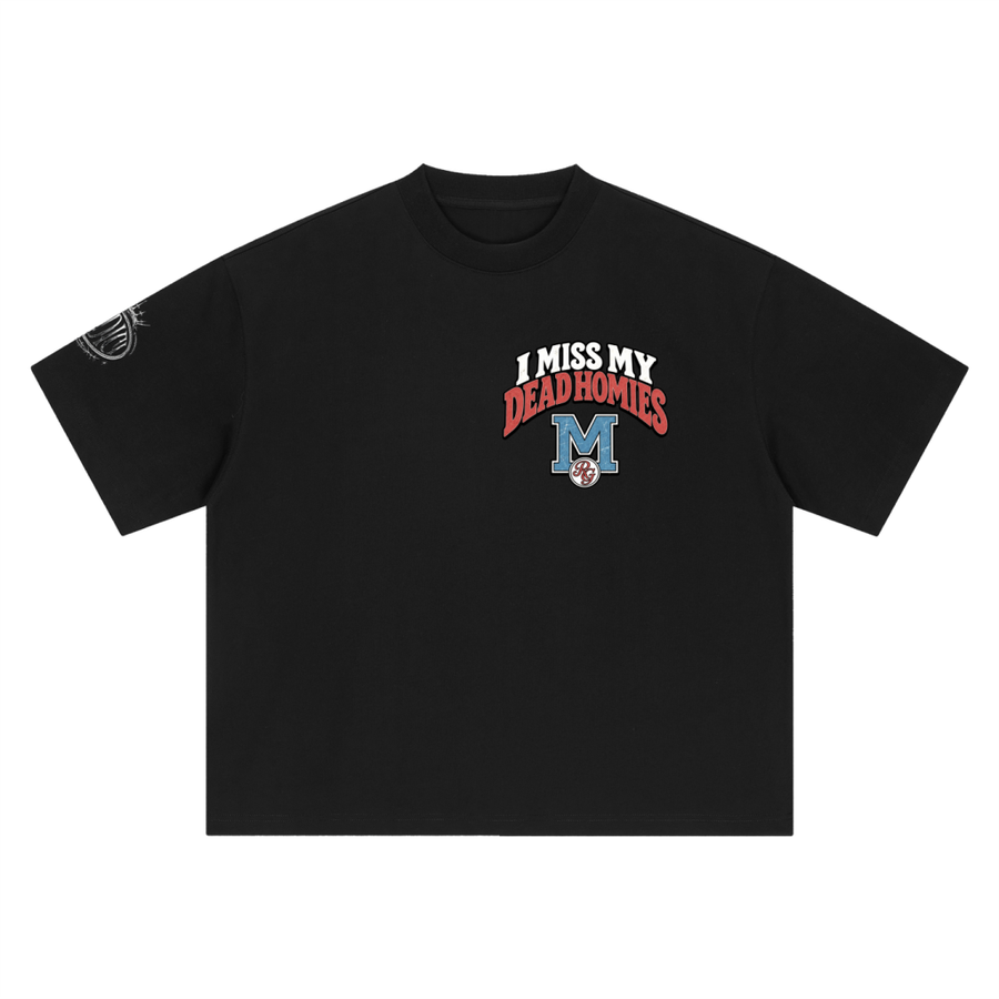 I Miss My Dead Homies Boxy Tee — Black — front
