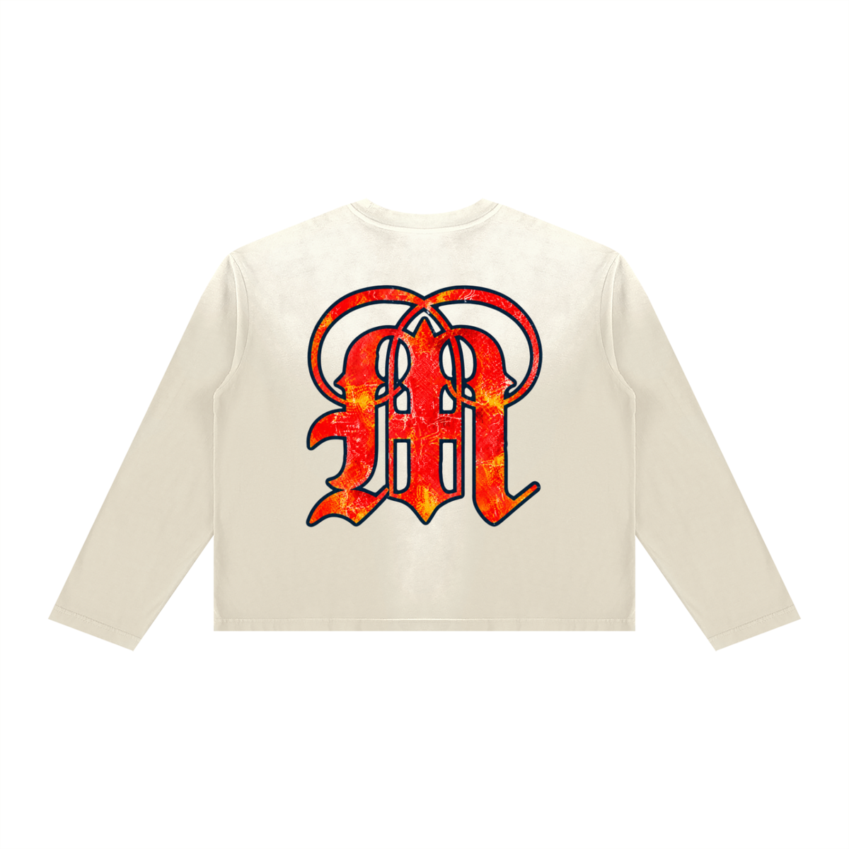 House of Medici Collage Boxy Long Sleeve — Cream — back