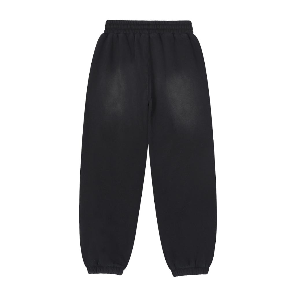 Medici M Vintage-Wash Fleece Joggers — Black — back