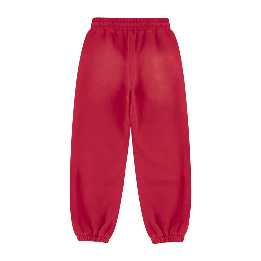 Medici M Vintage-Wash Fleece Joggers — Red — back