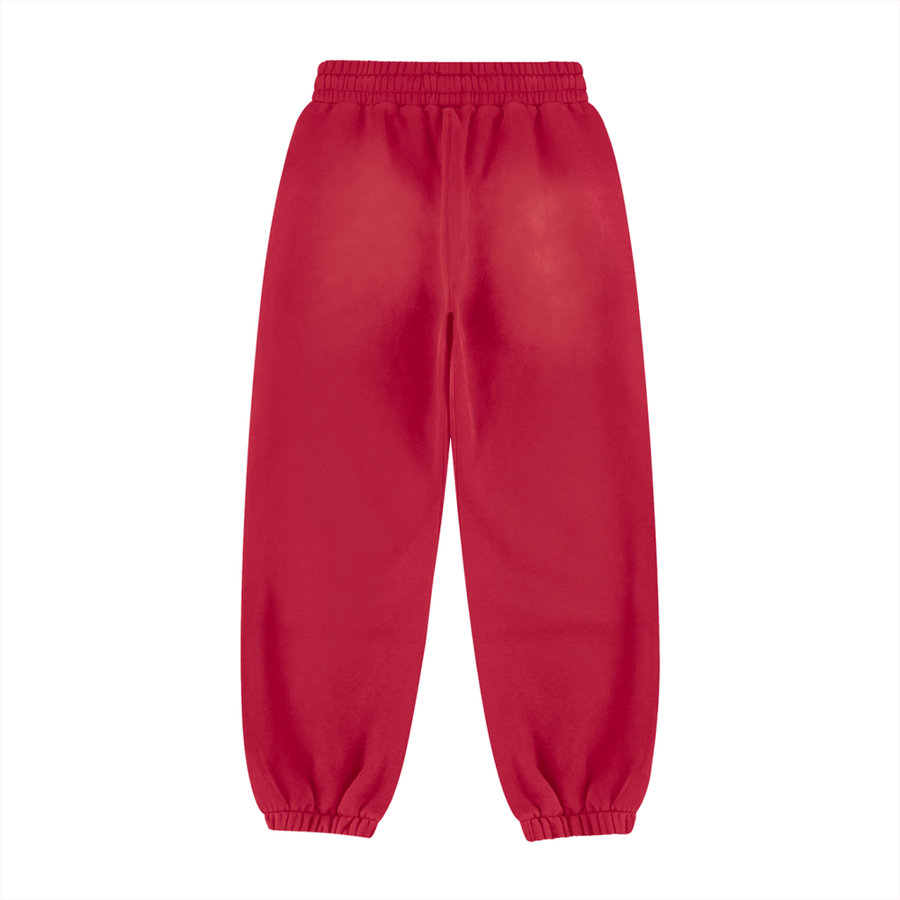 Medici M Vintage-Wash Fleece Joggers — Red — back