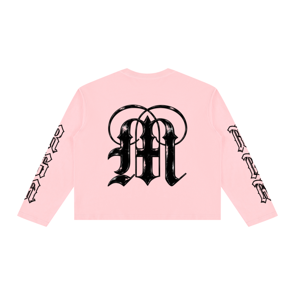 Sovereignty Panther Boxy Long Sleeve — Pink — back