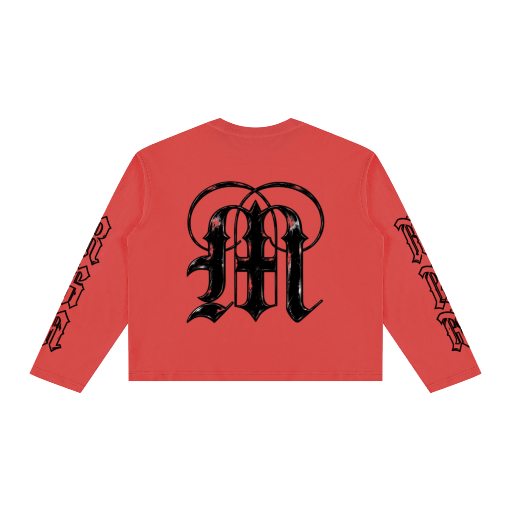 Sovereignty Panther Boxy Long Sleeve — Red — back