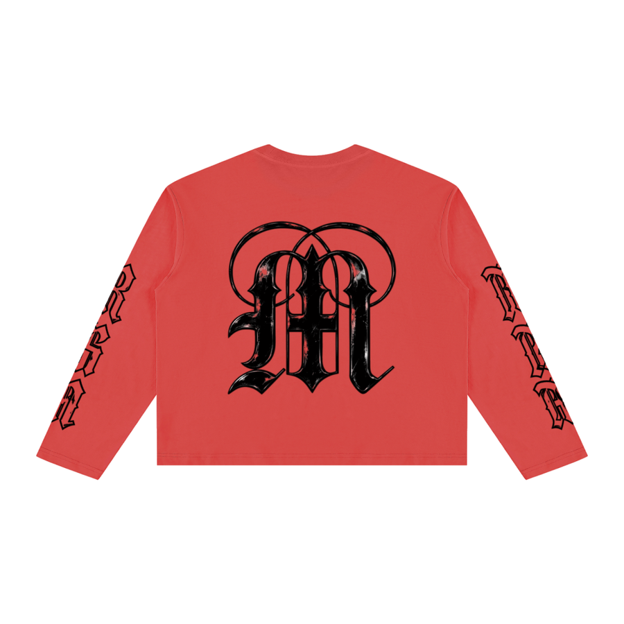 Sovereignty Panther Boxy Long Sleeve — Red — back