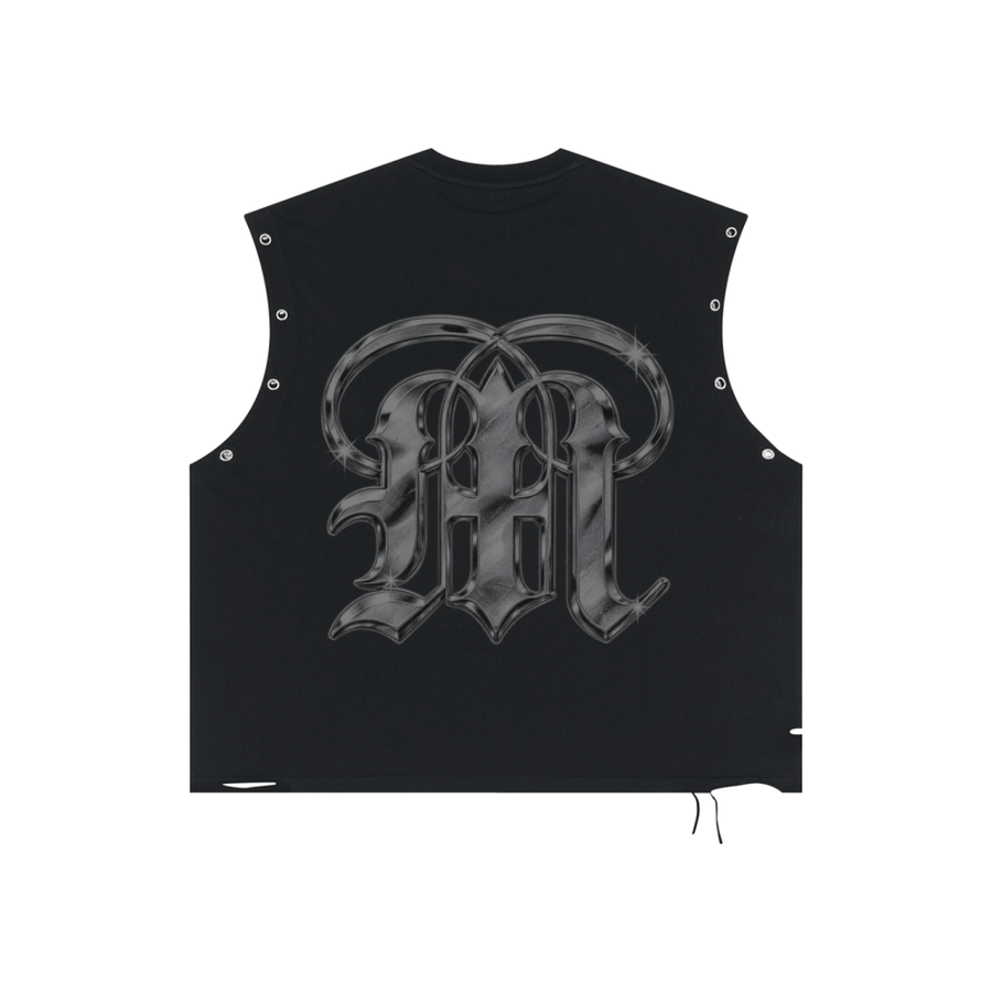 Sacred Sovereignty Skeleton Grommet Tank — Black — back